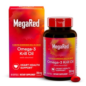 MegaRed 350mg Superior Omega-3 Krill Oil Softgels, 60 Ct , CVS