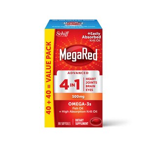 MegaRed Advanced - Cápsulas blandas de omega-3 4 en 1, 80 u.