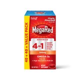 MegaRed Advanced 4-in-1 Omega-3 Softgels, 80 CT, thumbnail image 1 of 9