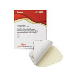 Hollister Restore Extra Thin Hydrocolloid Dressing 4 x 4 in., 5CT