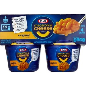 Kraft Easy Mac Original Microwavable Macaroni & Cheese Dinner, 4 Ct, 8.2 Oz - 2.05 Oz , CVS
