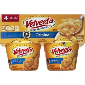 Velveeta Original Microwaveable Shells & Cheese Sauce, 4 Ct, 9.56 Oz - 2.39 Oz , CVS
