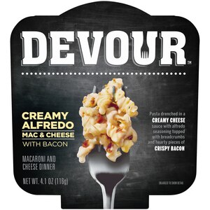 Devour Creamy Alfredo with Bacon Mac & Cheese Bowl, 4.1 OZ