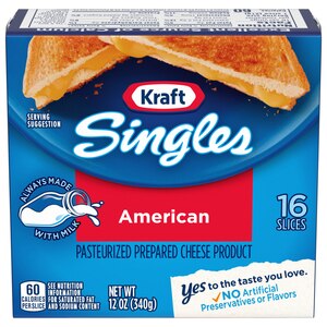Kraft Singles American Cheese Slices, 16 CT