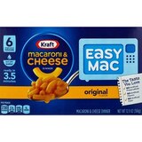Kraft Easy Mac Microwaveable Snack Packets Original, thumbnail image 1 of 6