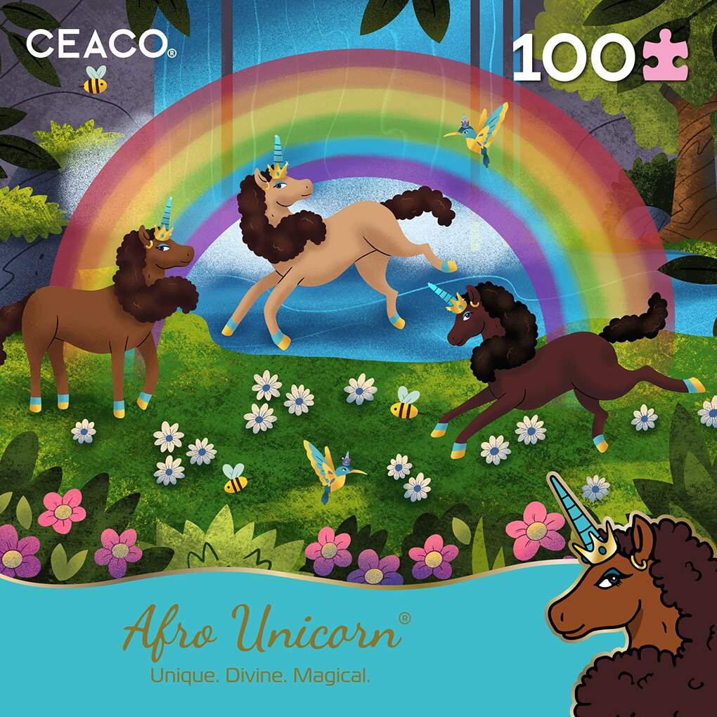Afro Unicorn Puzzle, Assorted, 100pc , CVS