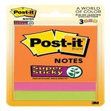 Post-it Super Sticky Notes, 3 PK, 45 EA, thumbnail image 1 of 5