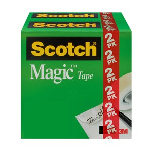 Scotch Magic Tape 3/4 in x 1000 in, 2 CT