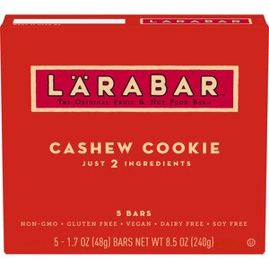 Larabar Bars, Cashew Cookie, 5 Ct - 1.7 Oz , CVS