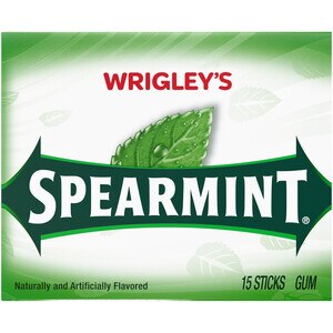 WRIGLEY'S Spearmint Chewing Gum, Single Pack, 15 Stick