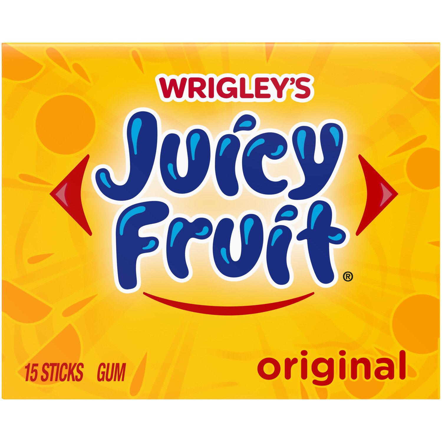Juicy Fruit Original Bubble Gum, Single Pack, 15 Ct , CVS