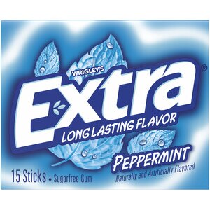 Extra Peppermint Sugarfree Gum, Single Pack, 15 Ct , CVS