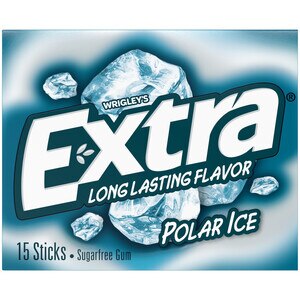 EXTRA Polar Ice Sugar Free Chewing Gum, Single Pack, 15 Pieces P image