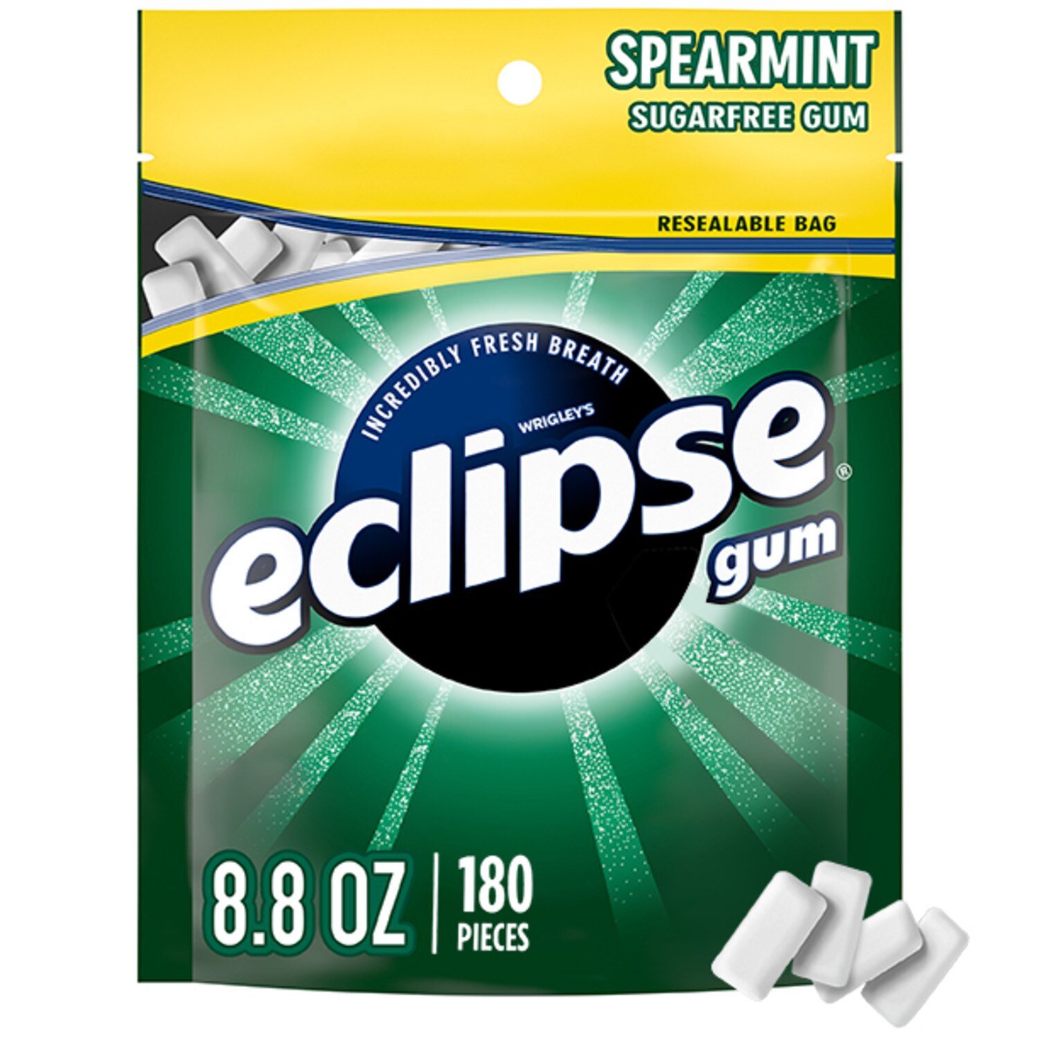 Eclipse Spearmint Sugar Free Chewing Gum Value Pack, 180 Ct , CVS