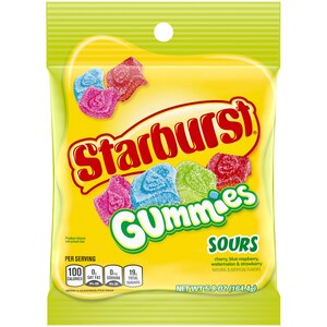 Starburst Gummies Sour Gummy Candy, 5.8 oz Bag