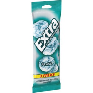Extra Polar Ice Sugar Free Chewing Gum, 15 ct, 3 Pack