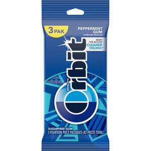 Orbit Peppermint Sugar Free Chewing Gum, 14 Ct, Pack Of 3 , CVS