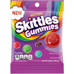 SKITTLES Wild Berry Gummy Candy, 5.8 OZ Bag