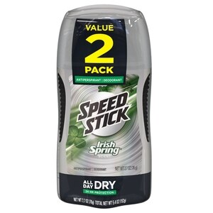  Speed Stick Irish Spring Antiperspirant Deodorant, Original, 2.7 OZ, Twin Pack 