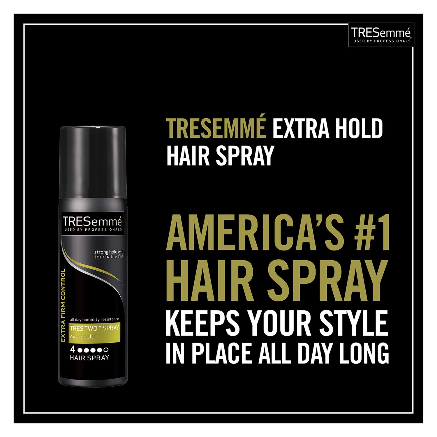 TRESemme Hair Spray TRES TWO Extra Hold Level 4, OZ TRESemme Hair Spray TRES TWO Extra Hold Level 4, OZ