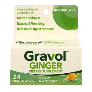 Gravol Ginger Liquid Gels, Non-Drowsy, 24 CT