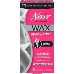 Nair Hair Remover Wax Ready-Strips For Legs & Body, Orchid & Cherry Blossom Extracts, 40 Ct - 1 , CVS