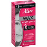 Nair Hair Remover Wax Ready-Strips for Face & Bikini, 40 CT, thumbnail image 2 of 6