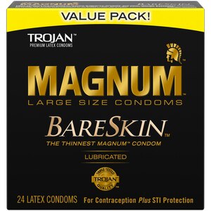 Trojan Magnum BareSkin Lubricated Condoms, Large