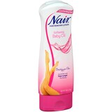Nair Hair Remover Lotion, Softening Baby Oil, thumbnail image 4 of 6