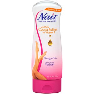 Nair Hair - Loción para eliminar el vello con manteca de cacao, 9.0 oz