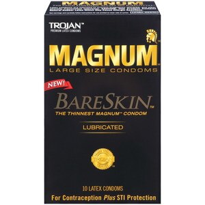 Trojan Magnum BareSkin Lubricated Condoms, 10CT