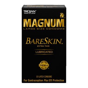 Trojan Magnum BareSkin Lubricated Condoms, 10CT