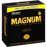 Trojan Magnum Large Lubricated Latex Condoms, thumbnail image 2 of 5