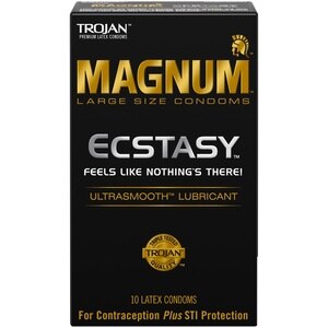 Trojan Magnum Ecstasy UltraSmooth - Condones premium de látex