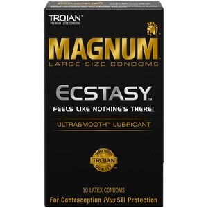  Trojan Magnum Ecstasy UltraSmooth Premium Latex Condoms 