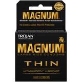 Trojan Magnum Thin Lubricated Latex Condoms, thumbnail image 1 of 4