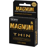 Trojan Magnum Thin Lubricated Latex Condoms, thumbnail image 3 of 4