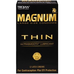 Trojan Magnum Condoms Thin Large Lubricated Latex, 12 Ct , CVS