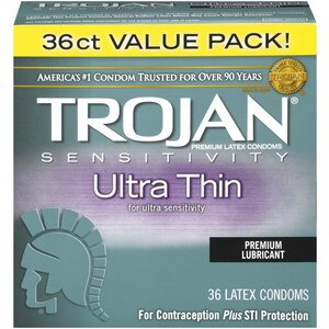 Trojan Ultra Thin Lubricated Latex Condoms, 36 Ct , CVS