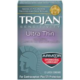 Trojan Ultra Thin, Lubricant Latex Condoms, 12 CT, thumbnail image 1 of 1