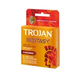 Trojan Ecstasy UltraSmooth Ultra Ribbed Premium Latex Condoms, 10 CT, thumbnail image 3 of 4