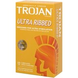 Trojan Condoms Ultra Ribbed Lubricated Latex, thumbnail image 3 of 5