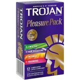 Trojan Pleasure Pack Lubricated Latex Condoms, thumbnail image 2 of 5