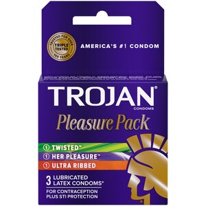 Trojan Pleasure Pack, 3 Ct , CVS