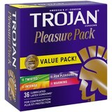 Trojan Pleasure Pack Lubricated Latex Condoms, thumbnail image 2 of 5