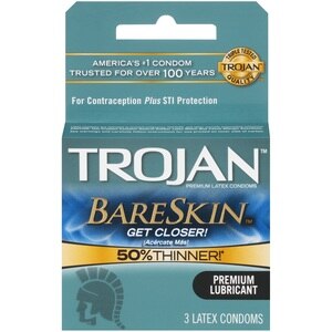 Trojan Bareskin - Condones, 3 u.
