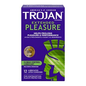 Trojan Extended Pleasure Lubricated Latex Condoms, 12 Ct , CVS