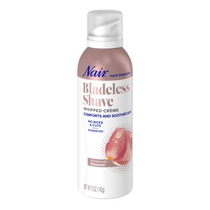 Nair Hair Remover Bladeless Shave Whipped Creme - Eliminador de vello, enriquecido con agua de rosas, 5 oz