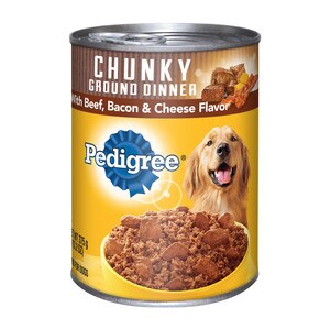 Pedigree Chunck Ground Meaty Dinner, Beef, Bacon & Cheese Flavor, 13.2 Oz , CVS