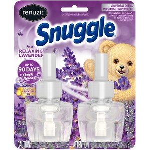  Renuzit Snuggle Scented Oil Refill for Plugin Air Fresheners, Relaxing Lavender, 2 CT 